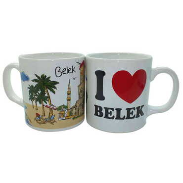 Belek Themed Custom Printed Ceramic Coffee Mug 82x90 mm - Myros