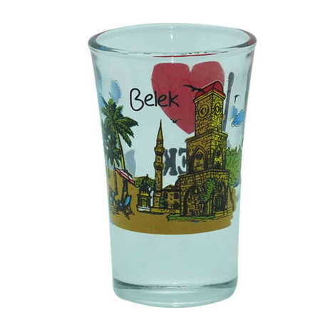 Belek Themed Custom Printed Shot Glass 45x70 mm