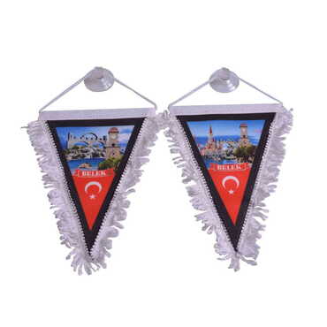 Myros - Belek Themed Custom Printed Triangular Pennant 10X15Cm