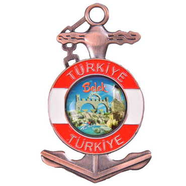 Belek Themed Customised Metal Anchor Fridge Magnet - Thumbnail