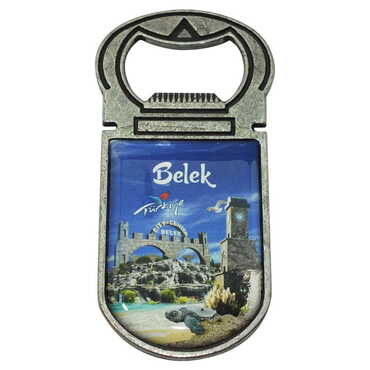 Belek Themed Customised Metal Opener Fridge Magnet - Thumbnail