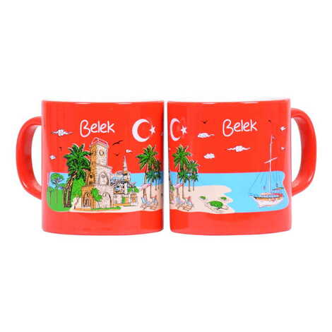 Belek Themed Customised Serigraphy Printed Ceramic Mug 82x90 mm