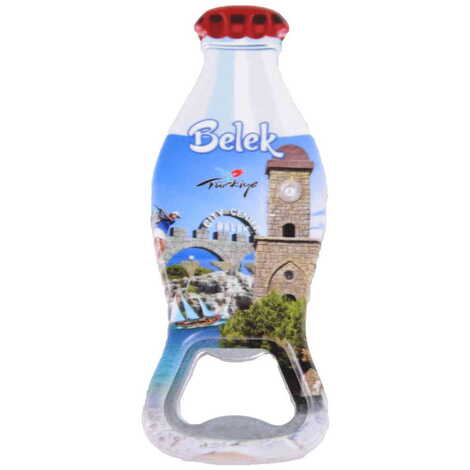 Belek Themed Customised Uv Printed Coca Cola Bottle Shape Plastic Base Bottle Opener 42x120 mm - 6