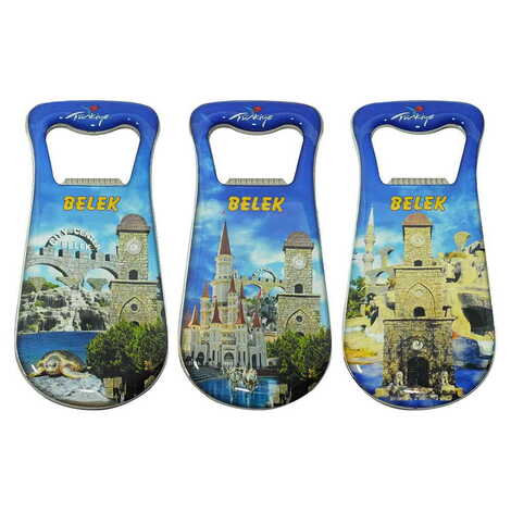 Belek Themed Customizable Metal Magnetic Bottle Opener 95x42 mm - 3