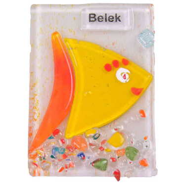 Belek Themed Glass Fridge Magnet - Thumbnail