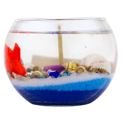 Belek Themed Large Round Glass Candle with Gel Wax - 6