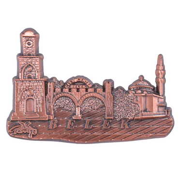 Myros - Belek Themed Metal Bronze Color Magnet