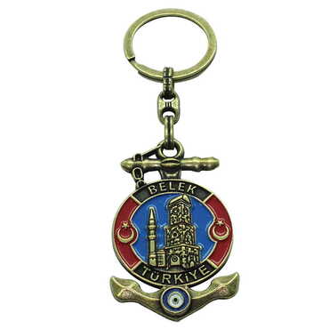 Belek Themed Metal Customised Enamel Keychain - Thumbnail