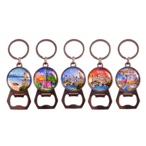 Belek Themed Metal Keychain With Opener 35x120 mm - 2