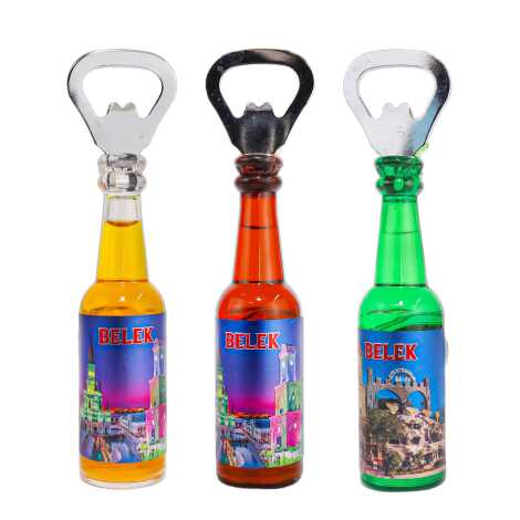 Belek Themed Metallic Bottle Opener Refrigerator Magnet - 2