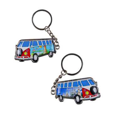 Belek Themed Minibus Shaped Metal Keychain - 2