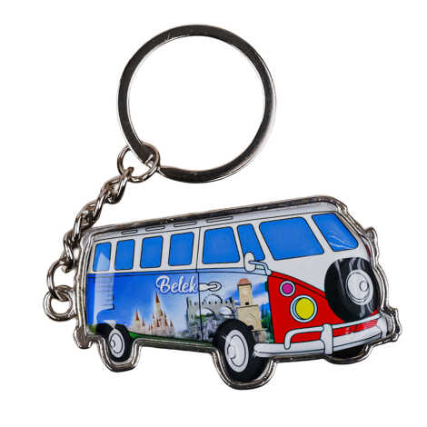 Belek Themed Minibus Shaped Metal Keychain - 3