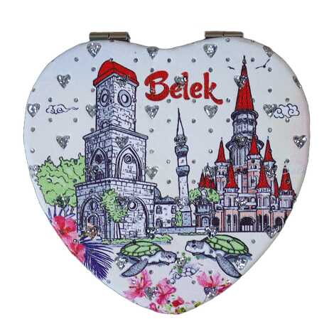 Belek Themed Myros Heart PU Mirror - 5