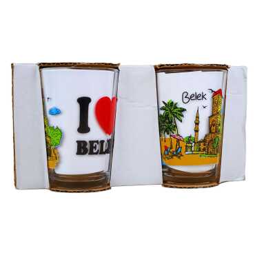 Belek Themed Myros Set of 2 Water Glasses - 2