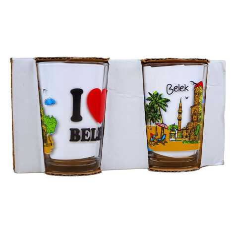 Belek Themed Myros Set of 2 Water Glasses - 2
