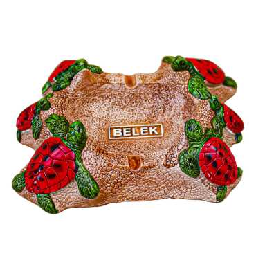 Belek Themed Plaster Turtle Ashtray - 2