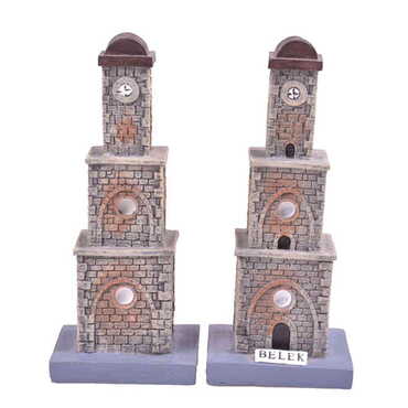 Belek Themed Polyester Clock Tower Figurine - Myros
