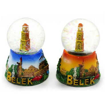 Myros - Belek Themed Polyester Snow Globe 45 mm