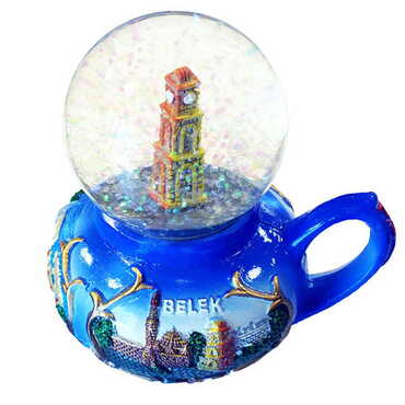 Myros - Belek Themed Polyester Snow Globe 65 mm