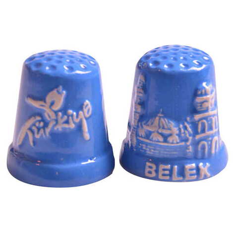 Belek Themed Relief Ceramic Thimble