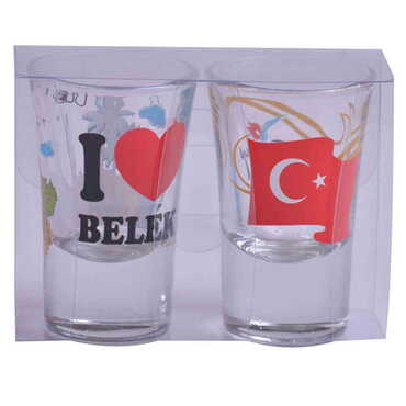 Myros - Belek Themed Shot Glass Set of 2 Pcs