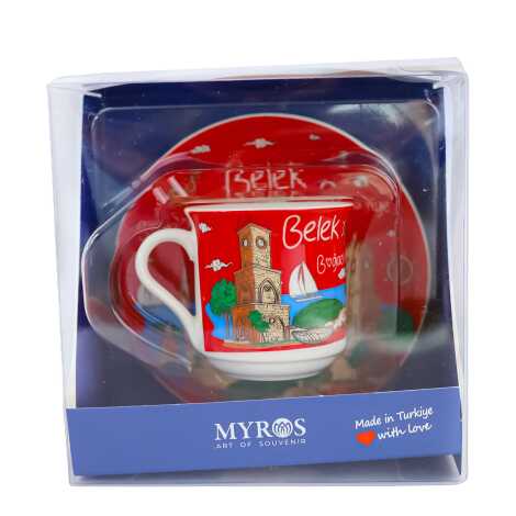 Belek Themed Single Porcelain Coffee Cup - 1