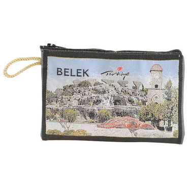 Myros - Belek Themed Turkish Woven Custom Printed Purse 100x155 mm