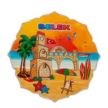 Belek Themed UV Printed Star Shaped Traditional Trivet - Myros