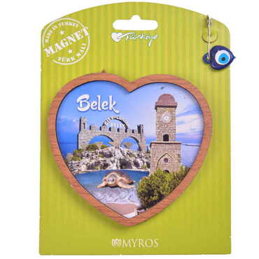 Myros - Belek Themed Wooden Backing Carded Serie C Fridge Magnet