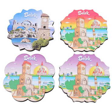 Belek Themed Wooden Customised Souvenir Coaster 90mm - 2