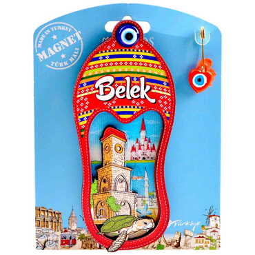 Belek Themed Wooden UV Printed Custom Backing Carded Fridge Magnet - Thumbnail