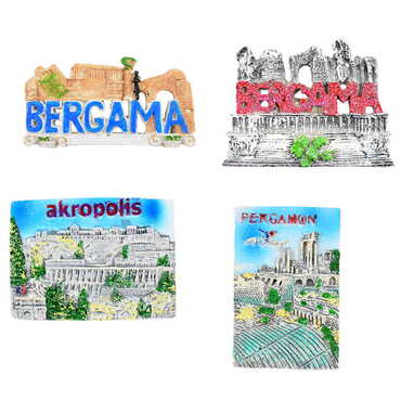 Toptan Bergama Temalı Polyester Magnet - 2