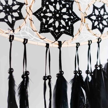 Black Lace Eye Shaped Dreamcatcher - Thumbnail