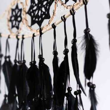 Black Lace Eye Shaped Dreamcatcher - Thumbnail