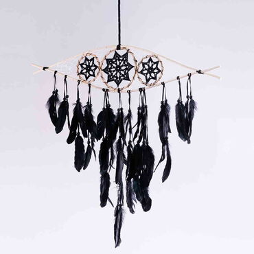 Black Lace Eye Shaped Dreamcatcher - Thumbnail