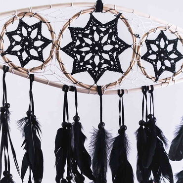 Black Lace Eye Shaped Dreamcatcher - Thumbnail