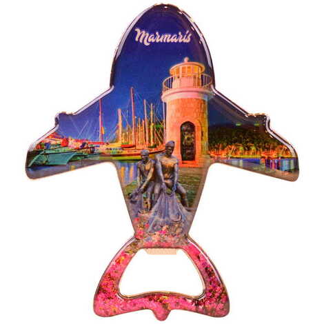 Blank Metal Custom Plane Shaped Magnetic Opener 105x89 mm - 3