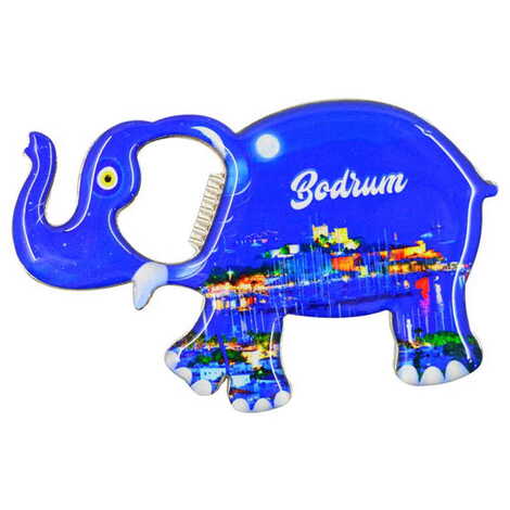Blank Metal Elephant Shape Magnetic Beer Bottle Opener 98x61 mm - 3