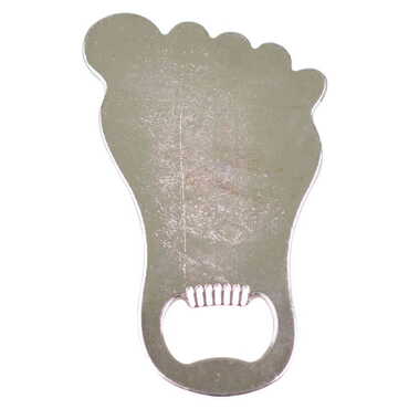 Blank Metal Foot Shaped Magnetic Opener 100x59 mm - Thumbnail