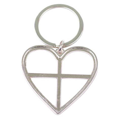 Blank Metal Heart Double Face Keychain 45x90 mm - 1