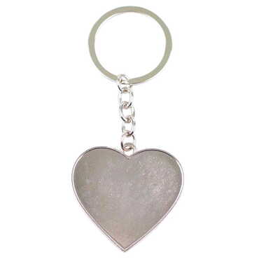 Blank Metal Heart Keychain 40x90 mm - 1