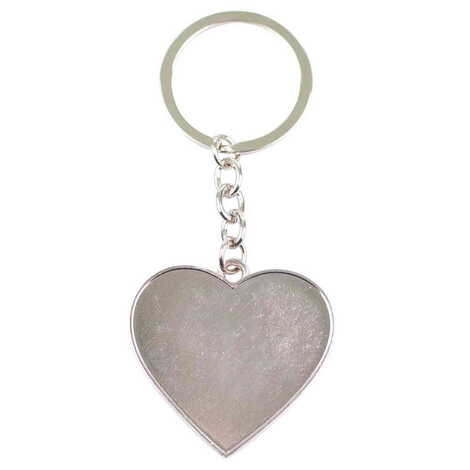 Blank Metal Heart Keychain 40x90 mm - 1