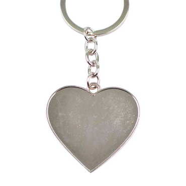 Blank Metal Heart Keychain 40x90 mm - 2