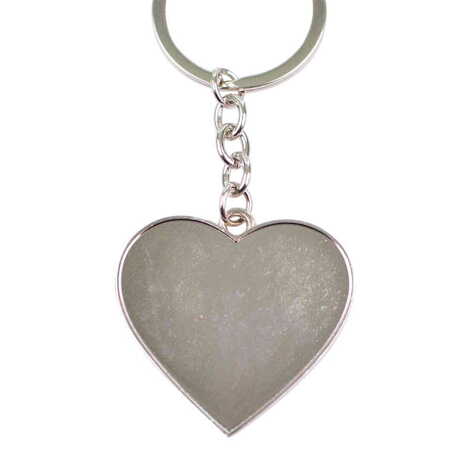 Blank Metal Heart Keychain 40x90 mm - 2