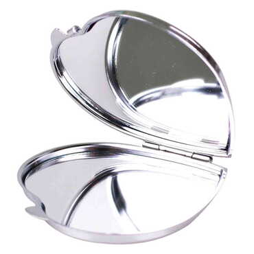 Blank Metal Heart Pocket Mirror 70x65x8 mm - 3