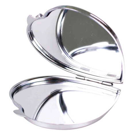 Blank Metal Heart Pocket Mirror 70x65x8 mm - 3