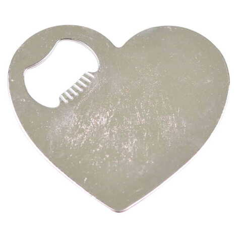 Blank Metal Heart Shape Epoxy Beer Bottle Opener 85x76 mm - 1