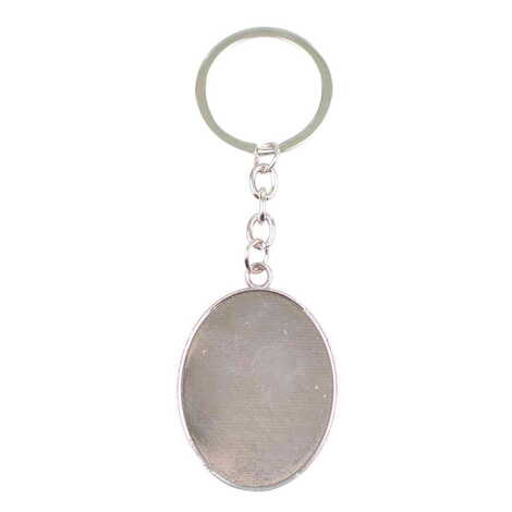 Blank Metal Oval Keychain 35x105 mm - 1