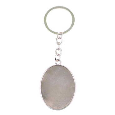 Myros - Blank Metal Oval Keychain 35x105 mm