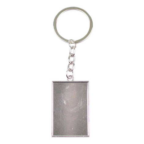 Blank Metal Rectangle Double Face Keychain 30x100 mm - 1